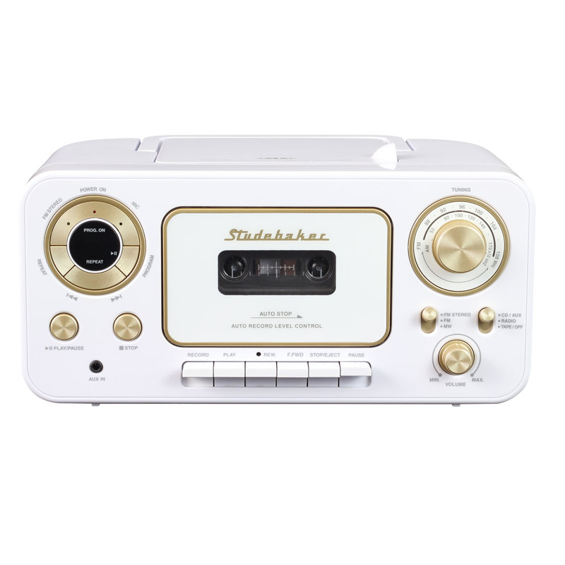 Studebaker Retro Portable CD Player with Radio and Cassette & Reviews